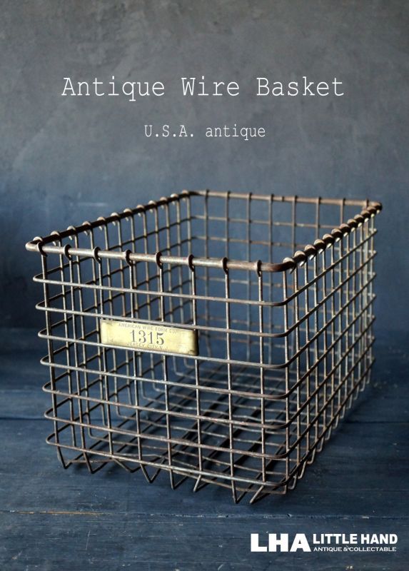 U.S.A. antique Wire Basket アメリカアンティーク AMERICAN WIRE FORM