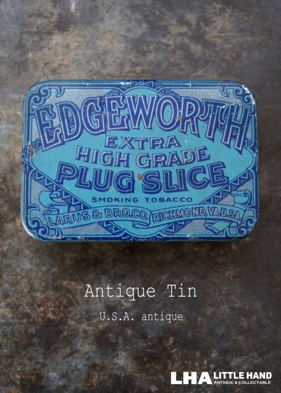 USA antique アメリカアンティーク EDGEWORTH TOBACCO タバコ缶 ティン 