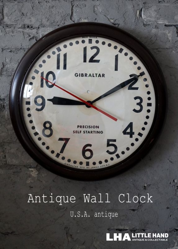 U.S.A. antique GIBRALTAR wall clock アメリカアンティーク