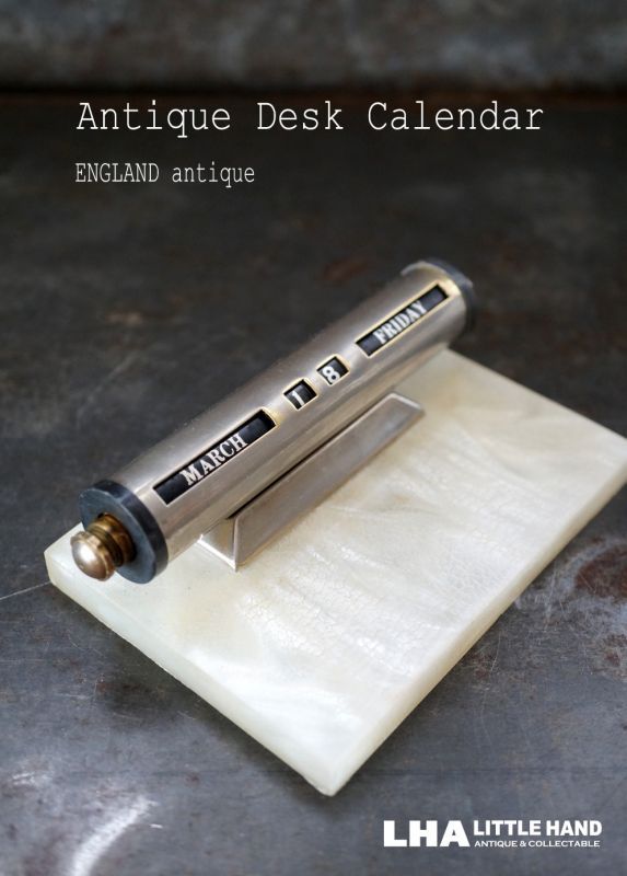 England Antique イギリスアンティーク 万年 デスクカレンダー 1950 60 S 卓上 メカニカルカレンダー 暦 Little Hand Antique Lha