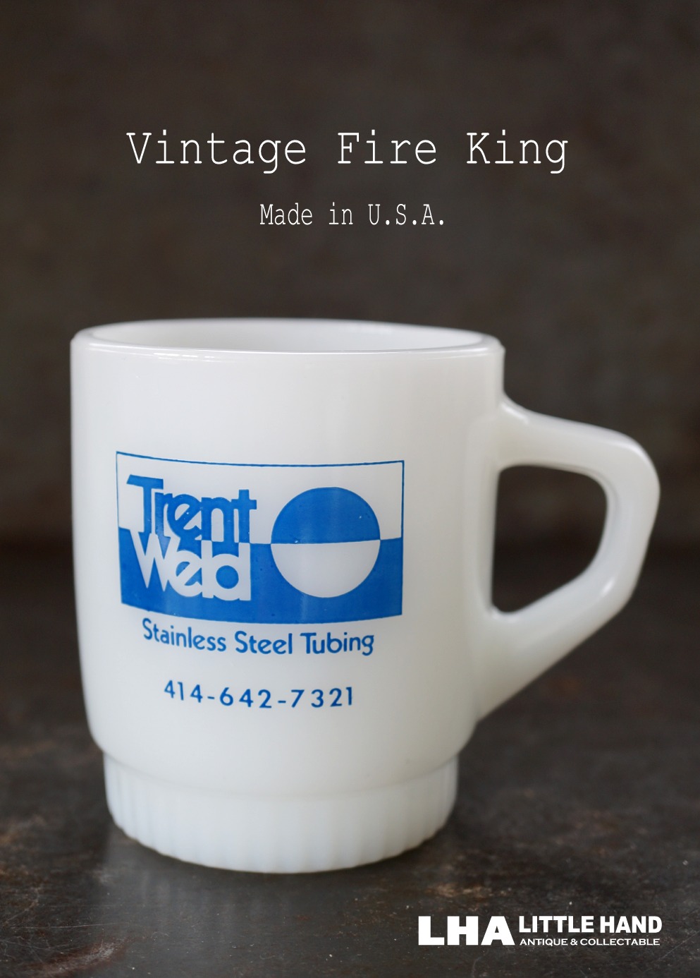 U S A Vintage アメリカヴィンテージ Fire King ファイヤーキング Trent Weld マグ マグカップ ヴィンテージ 1960 S Little Hand Antique Lha