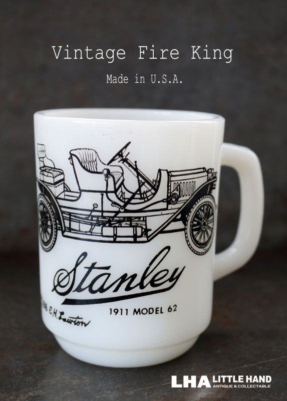 画像1: U.S.A. vintage アメリカヴィンテージ 【Fire-king】ファイヤーキングStanley スタンレー  マグ マグカップ 1970-86's