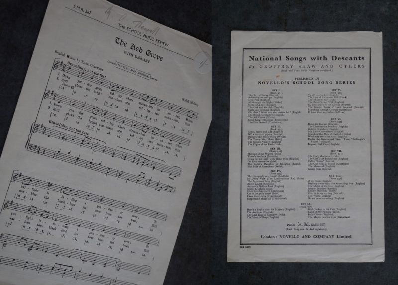 画像2: ENGLAND antique Sheet Music イギリスアンティーク 楽譜　譜面 ヴィンテージ 1930-60's