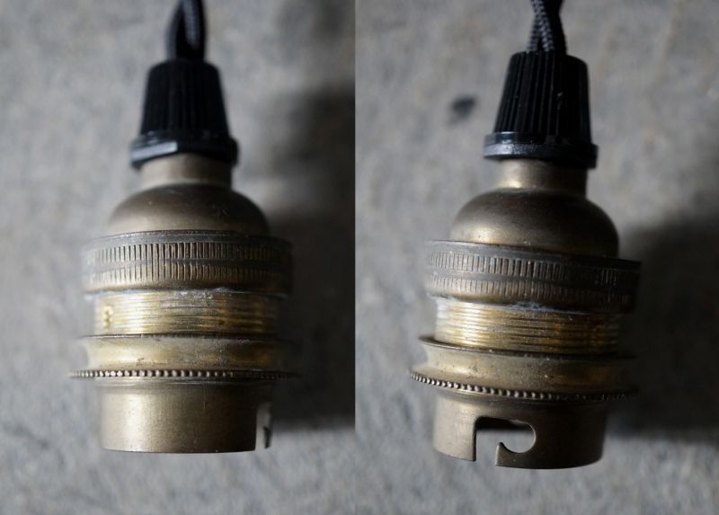 画像4: FRANCE antique Lamp フランスアンティーク ペンダントランプ ソケット&コード付き 1940-60's  