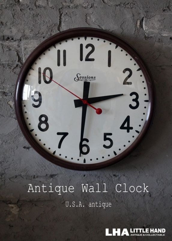 U.S.A. antique SESSIONS wall clock アメリカアンティーク 掛け時計 