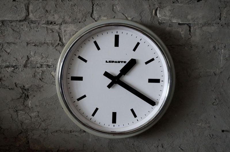 FRANCE antique LEPAUTE wall clock フランスアンティーク 掛け時計 ヴィンテージ クロック 36cm  1950-60's - LITTLE HAND ANTIQUE 【LHA】