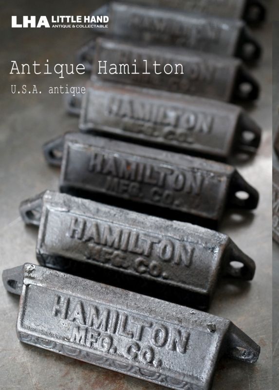 USA antique アメリカアンティーク HAMILTON ハミルトン プリンタートレイ ハンドル アイアン 取っ手 1900-30's