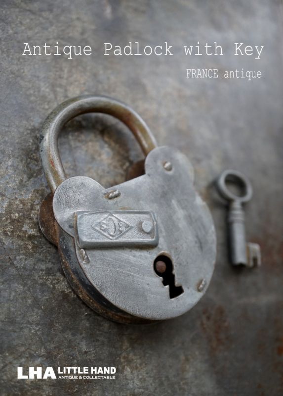画像1: FRANCE antique フランスアンティーク クマ型 パドロック 鍵付 ヴィンテージ 南京錠 1940-60's