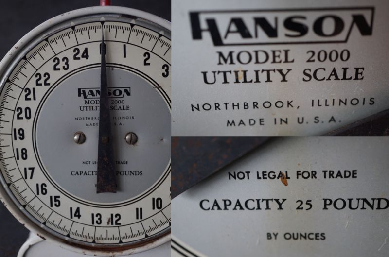 U.S.A. antique アメリカアンティーク HANSON スケール はかり 1940 