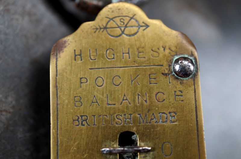 画像5: ENGLAND  antique イギリスアンティーク SALTER HUGHES'S 小さなポケットバランス  スプリングバランス  ハンキング スケール  はかり  1920-40's 
