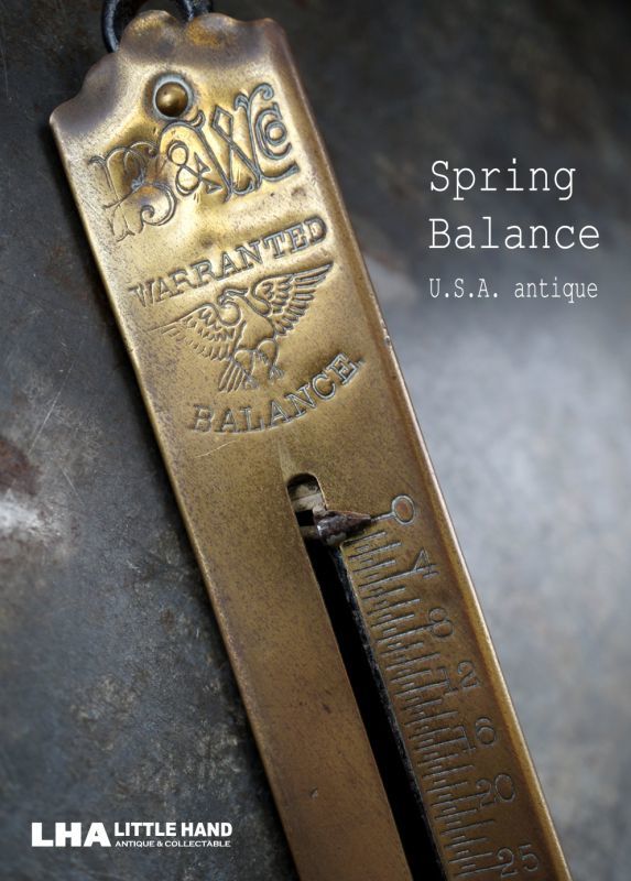 画像1: U.S.A.  antique アメリカアンティーク WARRANTED スプリングバランス ポケットバランス ハンキング スケール  はかり  1920-40's 