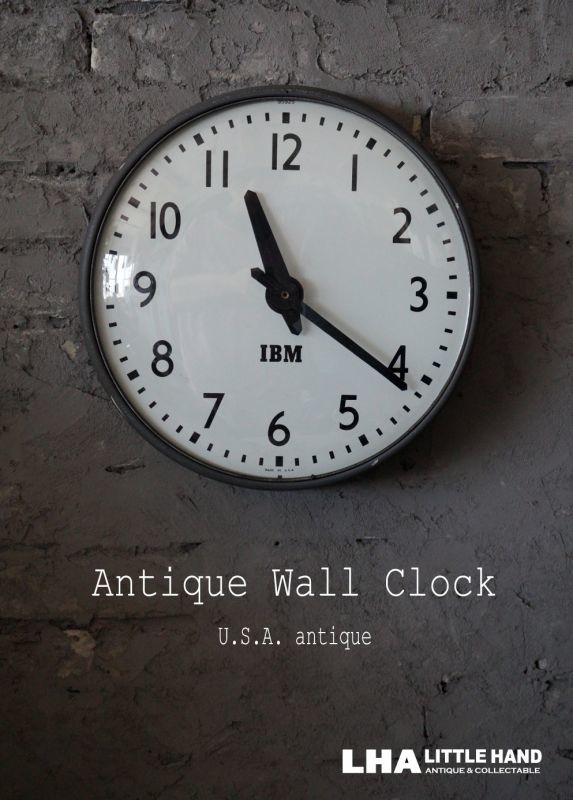 U.S.A. antique IBM wall clock アメリカアンティーク 掛け時計