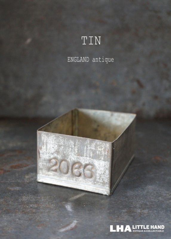 画像1: ENGLAND antique TEA TIN イギリスアンティーク ナンバー入 紅茶缶 サンプル ティン缶 ブリキ缶 1920-30's 