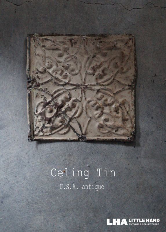 画像1: USA antique CEILING TIN シーリングティンパネル ティンパネル  1860-1940's