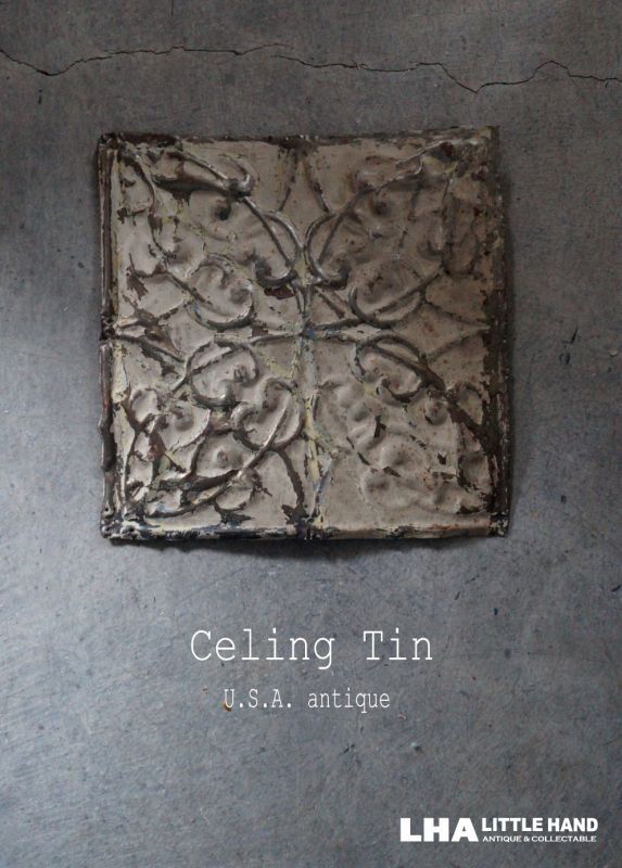 画像1: USA antique CEILING TIN シーリングティンパネル ティンパネル  1860-1940's