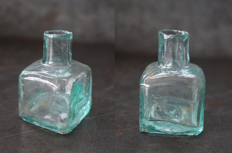 画像2: ENGLAND antique ink Bottle イギリスアンティーク ガラス インクボトル 瓶 ガラスボトル 1890－1910's