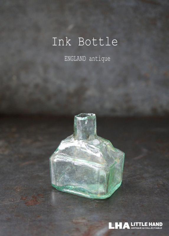 画像1: ENGLAND antique Ink Bottle イギリスアンティーク ガラス インクボトル 瓶 ガラスボトル 1890－1910's