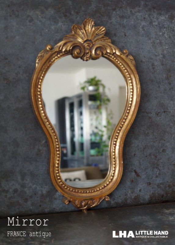 画像1: FRANCE antique Mirror 優雅な装飾 フレンチミラー 鏡 1950's 