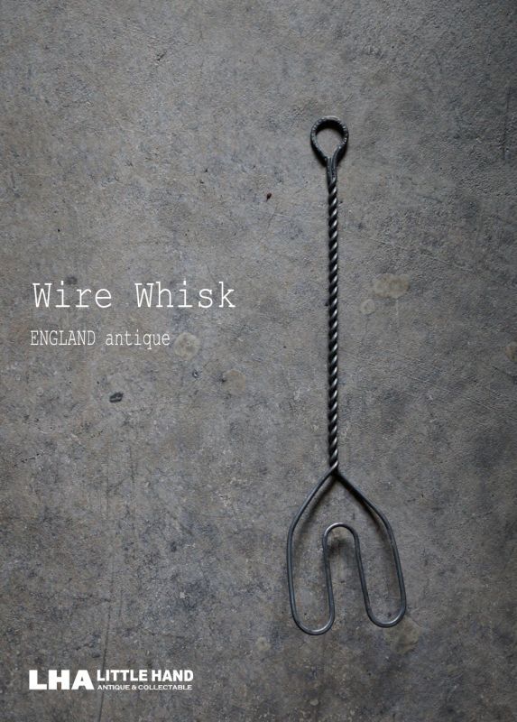 画像1: ENGLAND antique Wire Whisk イギリスアンティーク ワイヤーウィスク 泡だて器 ヴィンテージ 1930-40's