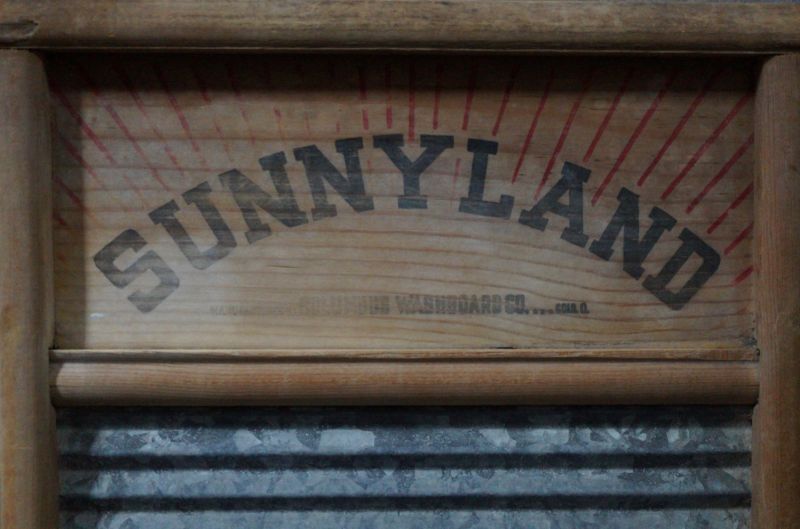 USA antique SUNNYLAND Washboard アメリカアンティーク 木製