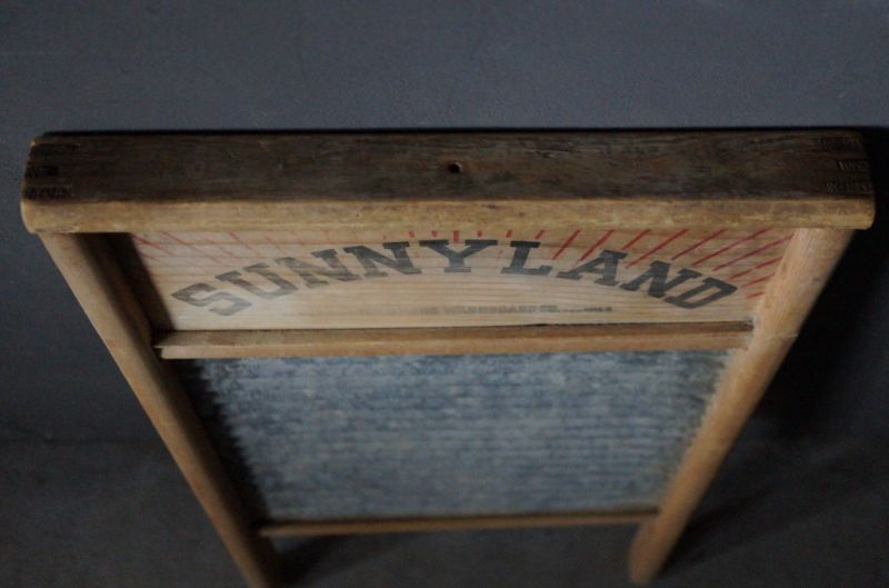 USA antique SUNNYLAND Washboard アメリカアンティーク 木製