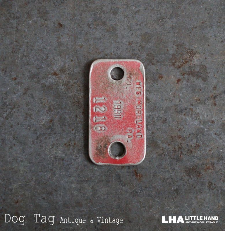 画像1: U.S.A. antique Dog Tag アメリカアンティーク ヴィンテージ ドッグタグ 1990's ロゴ入り ナンバープレート ナンバータグ タグ