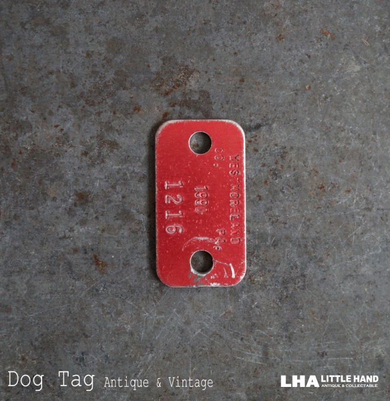 画像1: U.S.A. antique Dog Tag アメリカアンティーク ヴィンテージ ドッグタグ 1990's ロゴ入り ナンバープレート ナンバータグ タグ