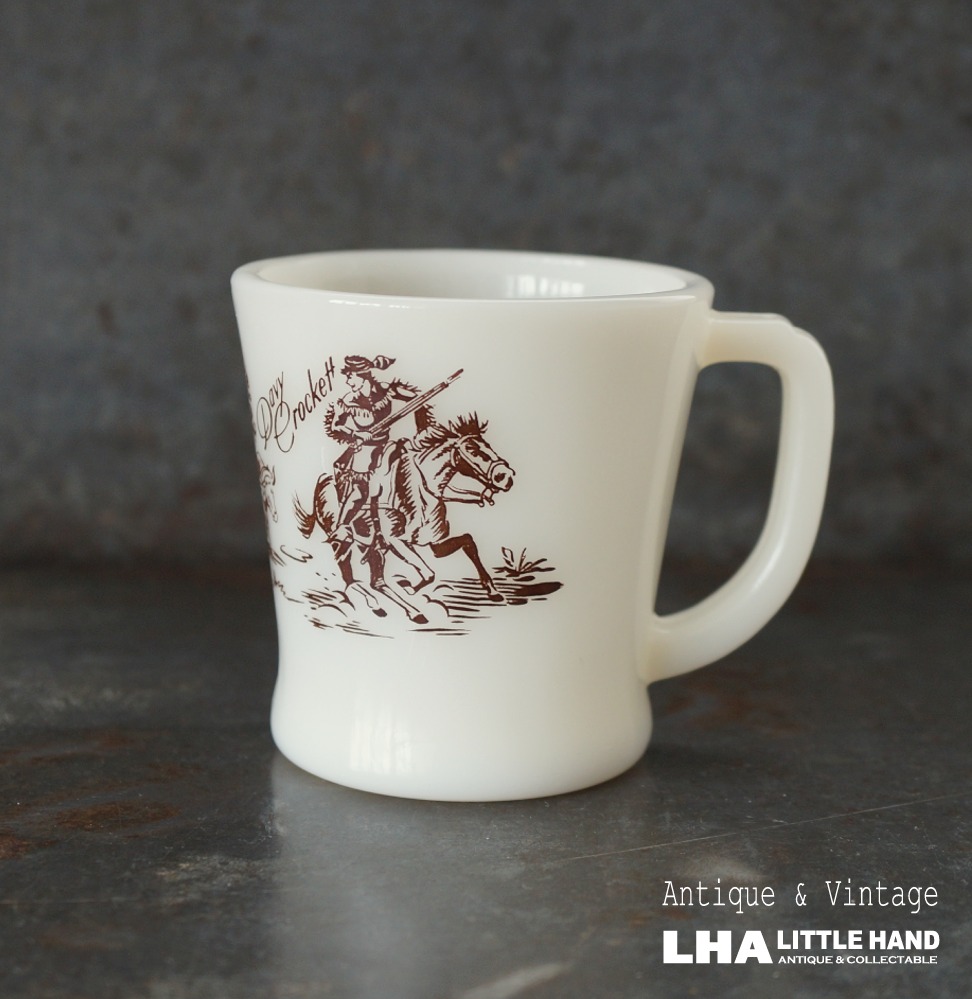 U.S.A. vintage Fire-king Mug Davy Crockett アメリカヴィンテージ