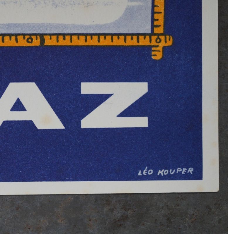 画像3: FRANCE antique BUVARD フランスアンティーク　ヴィンテージ ビュバー GAZ 【レオ・クーパー】Leo Kouper 1950-70's 