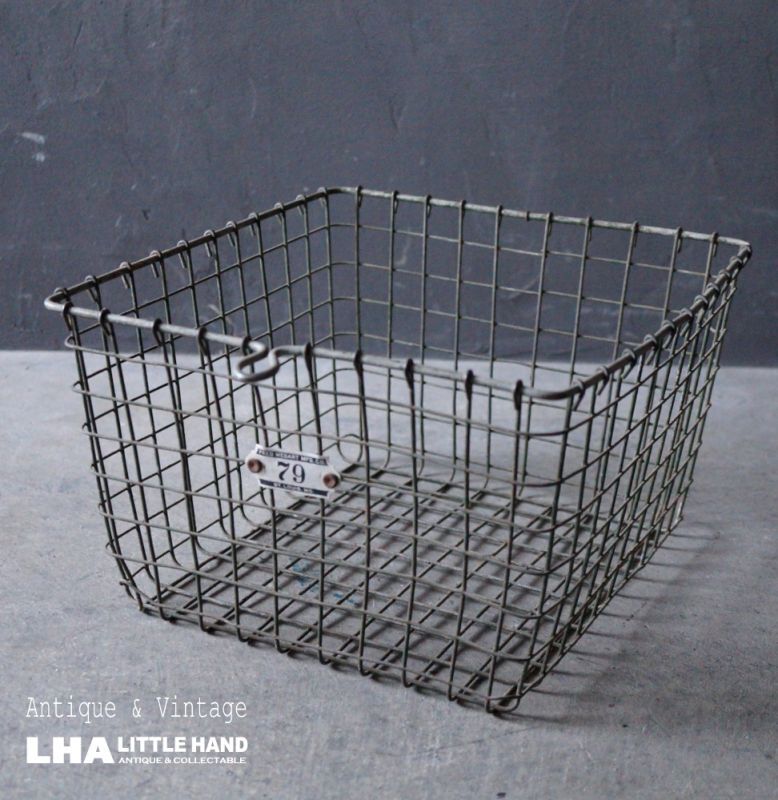 【USA vintage】iron wire basket 鉄 カゴ ②