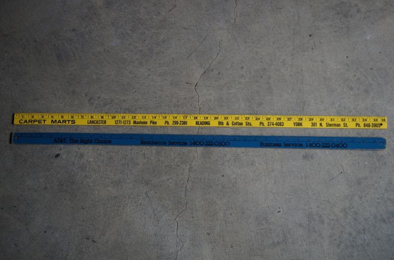 U.S.A. antique ADVERTISING WEEDEN YARD STICK RULER