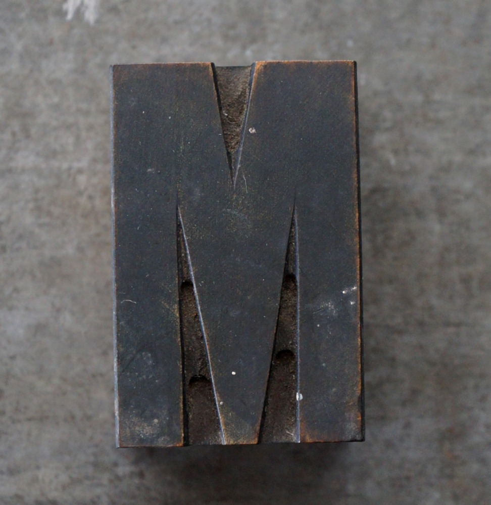 画像2: U.S.A. antique Letterpress 【M】アメリカアンティーク 木製プリンターブロック Ｈ5ｃｍ ヴィンテージ スタンプ ビンテージ はんこ 数字 1900-40's 