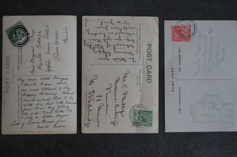 画像3: ENGLAND antique POST CARD 3pcs イギリスアンティー ポストカード 3枚セット  ヴィンテージ 葉書 ビンテージ 1910-30's