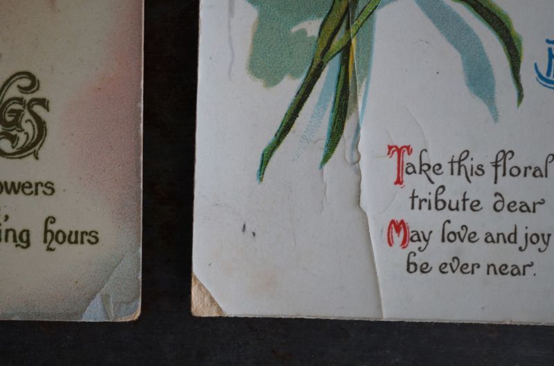 画像4: ENGLAND antique POST CARD 3pcs イギリスアンティー ポストカード 3枚セット  ヴィンテージ 葉書 ビンテージ 1910-30's