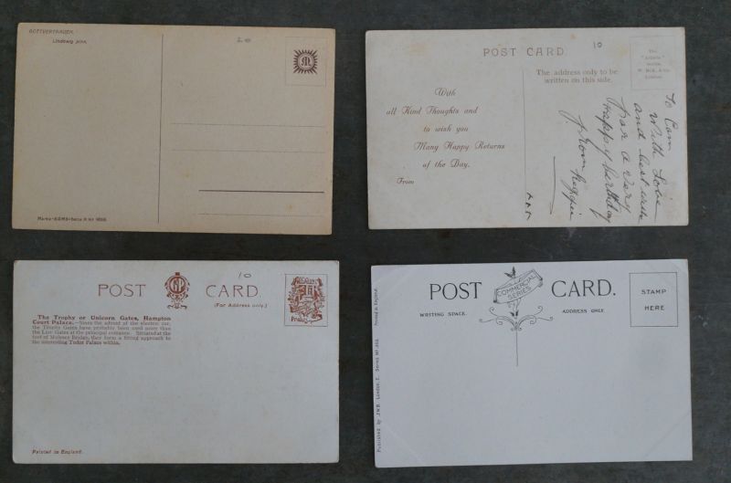 画像3: ENGLAND antique POST CARD 4pcs イギリスアンティー ポストカード 4枚セット  ヴィンテージ 葉書 ビンテージ 1900-50's