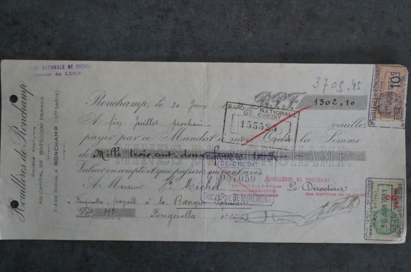 画像4: FRANCE antique RECEIPT 5pcs フランスアンティーク 領収証 領収書 古い紙 5枚セット 1930-40's ヴィンテージ 紙 ビンテージ