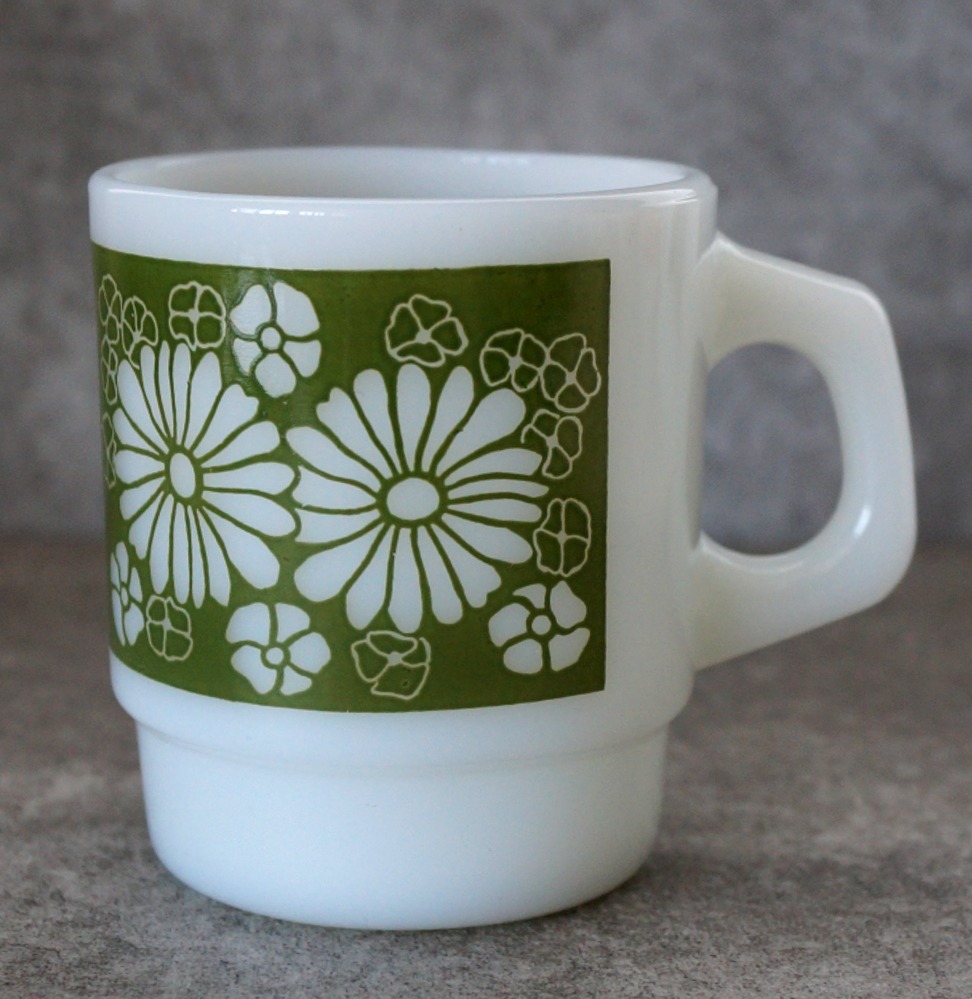 U.S.A. vintage Fire-king Mug Marguerite アメリカヴィンテージ