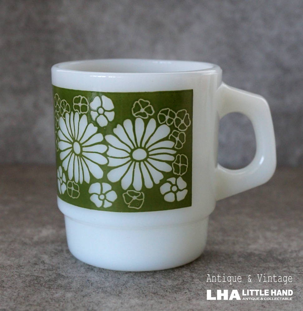 U.S.A. vintage Fire-king Mug Marguerite アメリカヴィンテージ ...