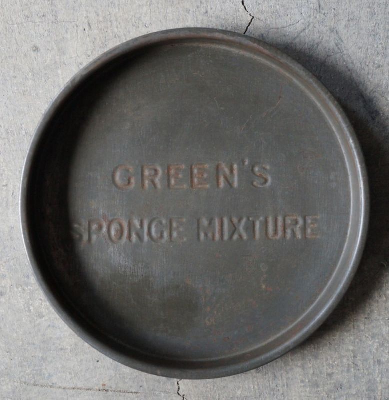 画像2: ENGLAND antique  GREEN'S SPONGE MIXTURE Baking Tin イギリスアンティーク ベーキングティンモールド ヴィンテージ 焼き型 菓子型 スポンジケーキ 1920-30’ｓ