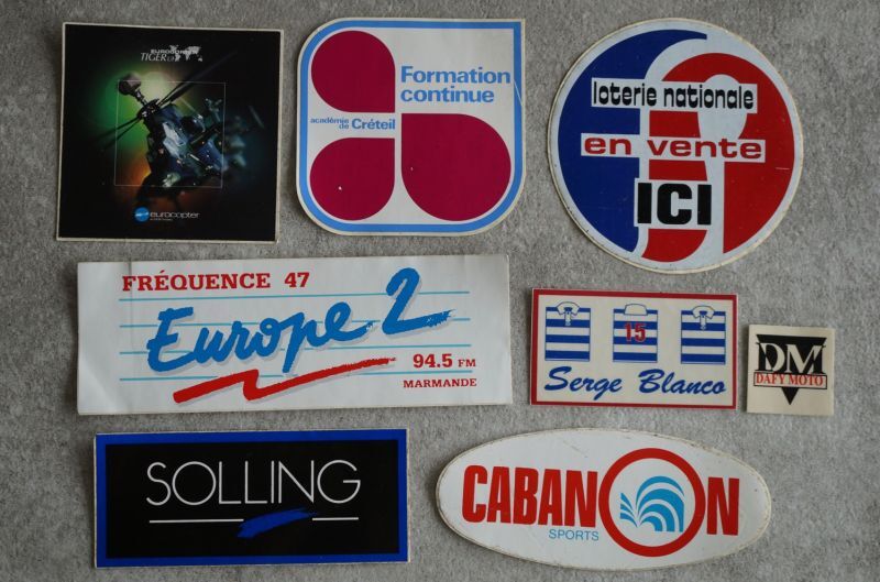 画像2: SALE【50%OFF】FRANCE & U.S.A. antique  STICKERS 16pcs フランス＆アメリカ アンティーク ステッカー シール ヴィンテージ 16枚SET 1980-90's