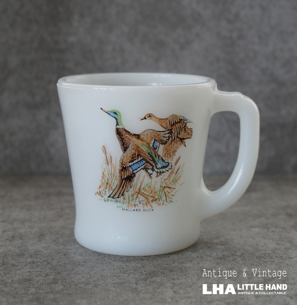 U.S.A. vintage Fire-king Mug MALLARD DUCK アメリカヴィンテージ