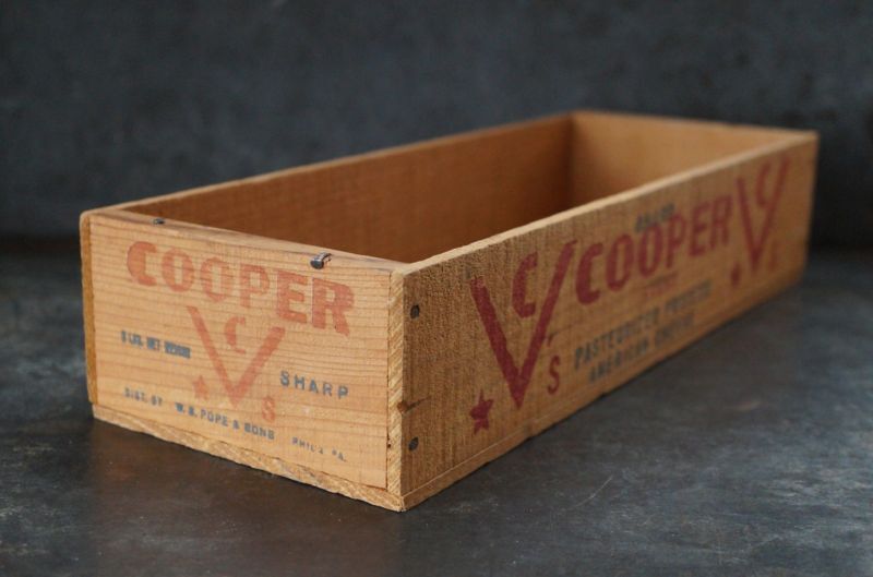 1930〜60年代　ビンテージ　KRAFT　AMERICAN　チーズBOX　木製