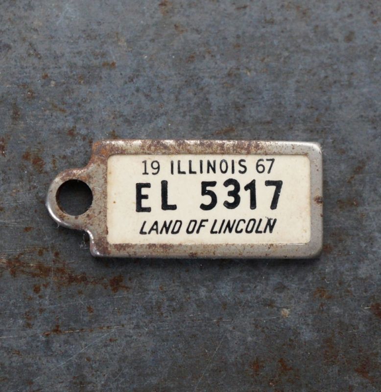 画像2: U.S.A. antique Number Tag アメリカアンティーク ナンバータグ ナンバープレート　キーホルダー 1967's 