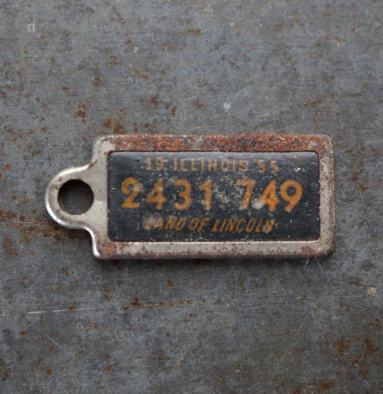 画像2: U.S.A. antique Number Tag アメリカアンティーク ナンバータグ ナンバープレート　キーホルダー 1955's 