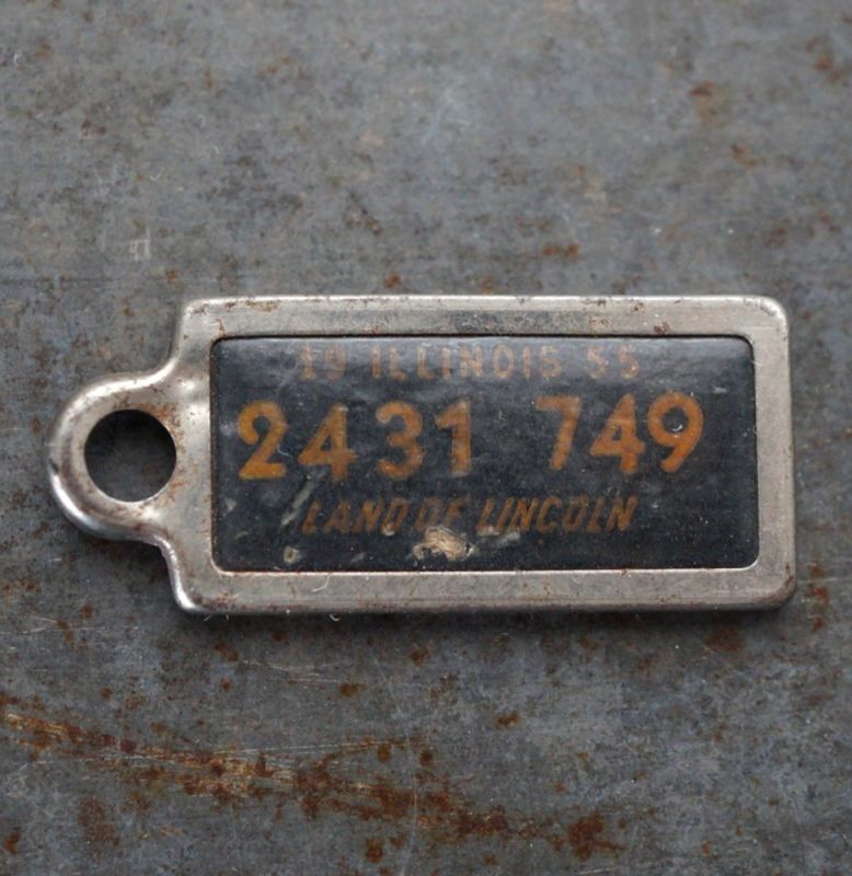 画像2: U.S.A. antique Number Tag アメリカアンティーク ナンバータグ ナンバープレート　キーホルダー 1955's 