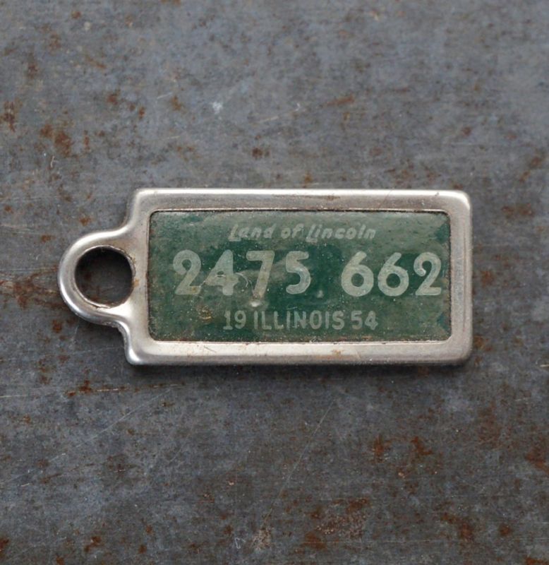画像2: U.S.A. antique Number Tag アメリカアンティーク ナンバータグ ナンバープレート　キーホルダー 1954's 