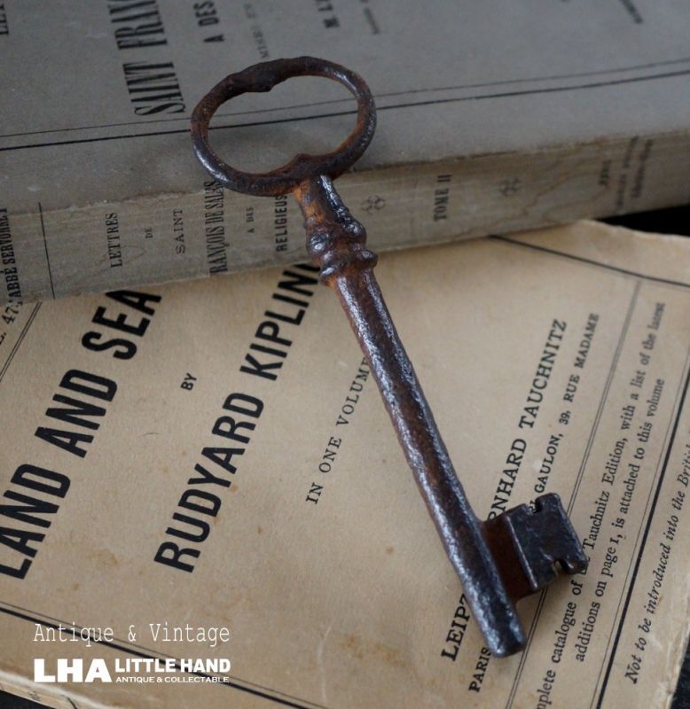 画像1: FRANCE antique KEY フランスアンティークキー 大きな鍵 H11.1cm 1890-1920's