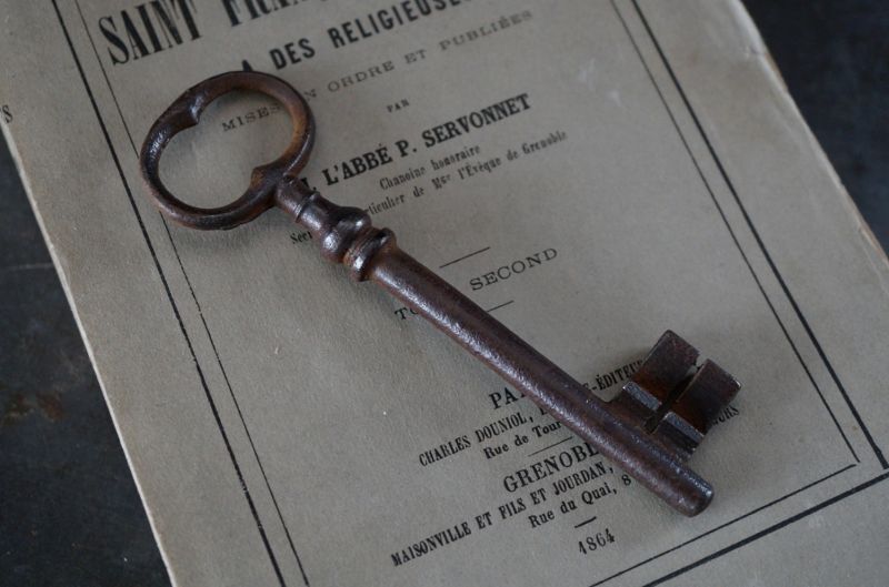 画像2: FRANCE antique KEY フランスアンティークキー 大きな鍵 H10.5cm 1890-1920's