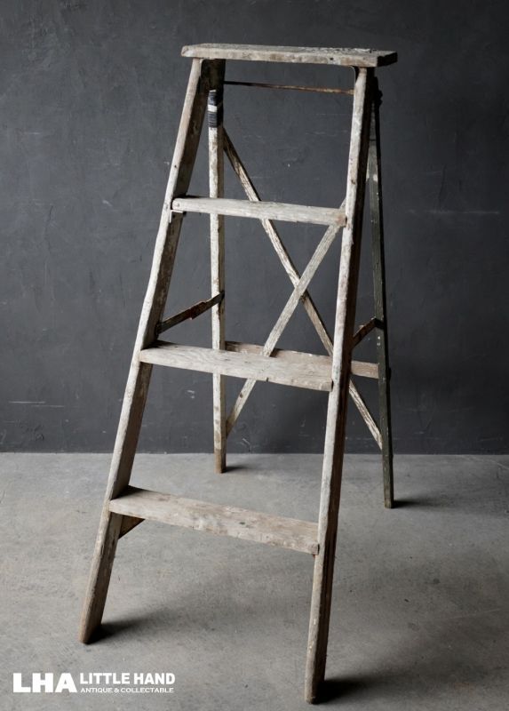 画像1: U.S.A. antique STEP LADDER アメリカアンティーク ステップラダー 脚立 梯子 はしご 踏み台 ヴィンテージ 1950-80's