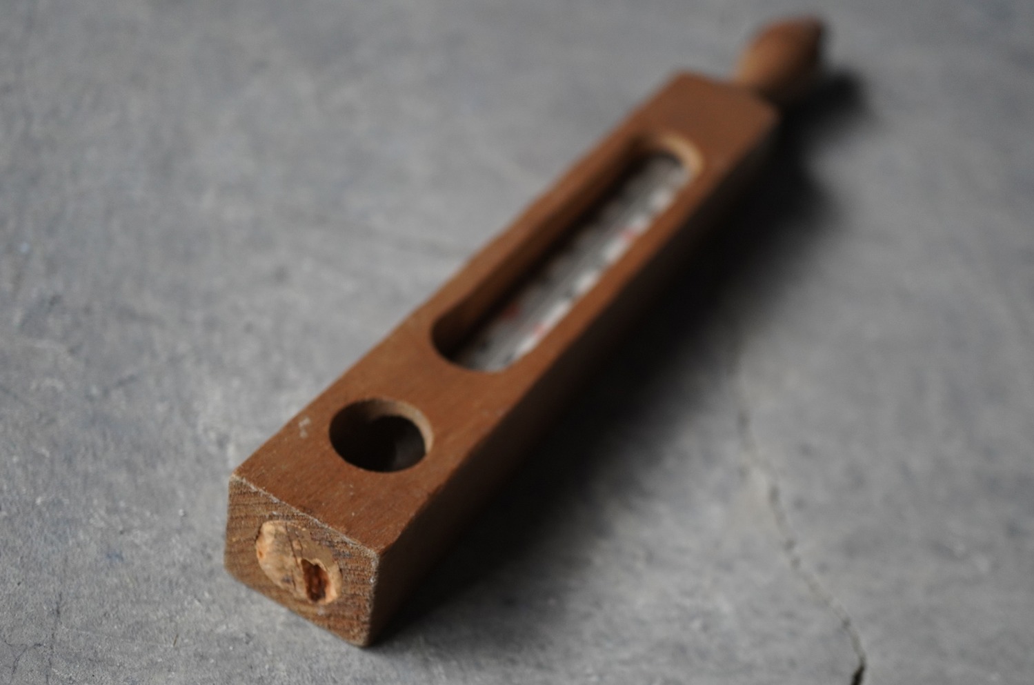 画像5: FRANCE antique Wooden Thermometer フランスアンティーク 木製温度計 サーモメーター 1920-50's
